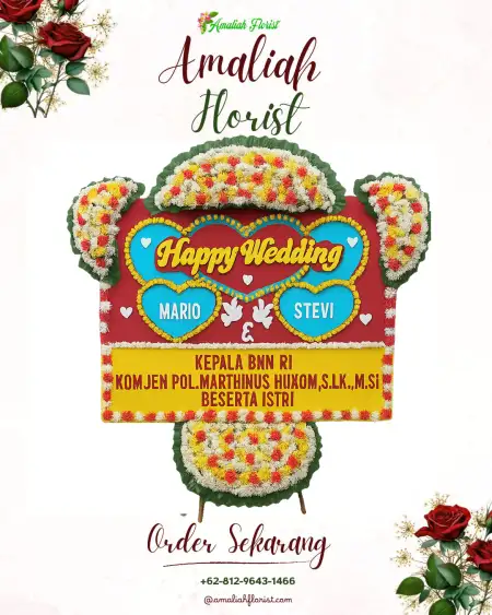 Papan Bunga Pernikahan Teritip